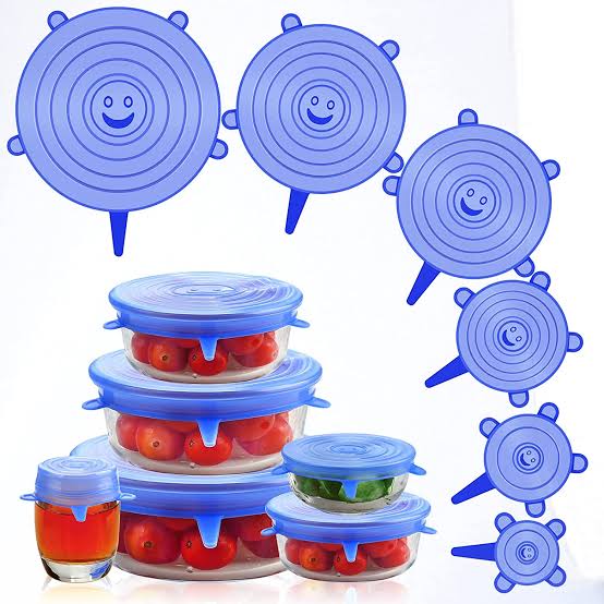 ZaalMaal Silicone Suction Lid Set, 6-Piece Universal Covers