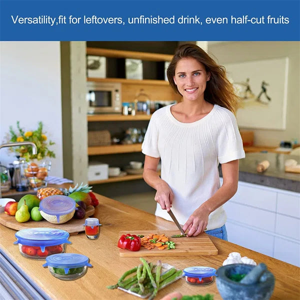 ZaalMaal Silicone Suction Lid Set, 6-Piece Universal Covers