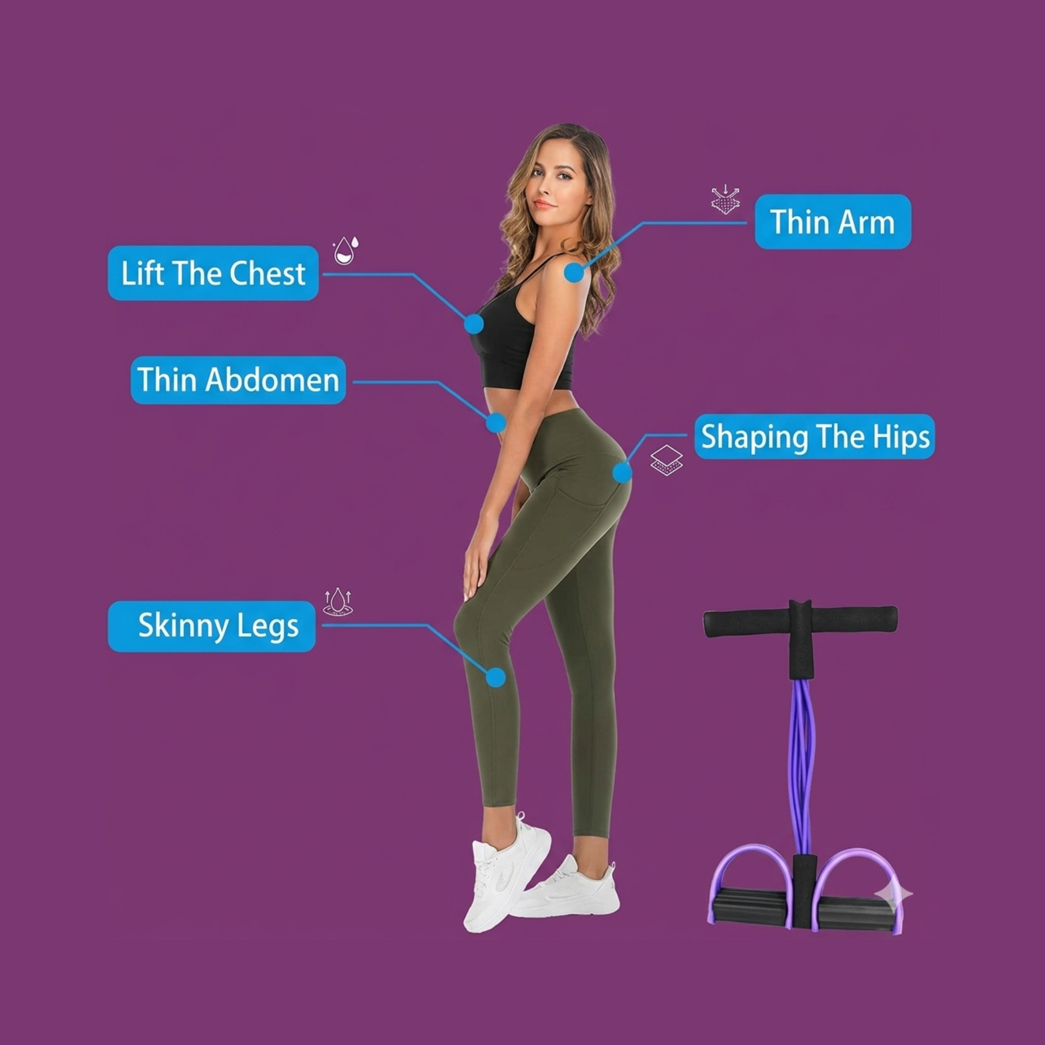Portable Foot Pedal Resistance Band – Tummy Trimmer