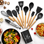 ZaalMaal 12-Piece Silicone Kitchen Utensil Set, Heat Resistant