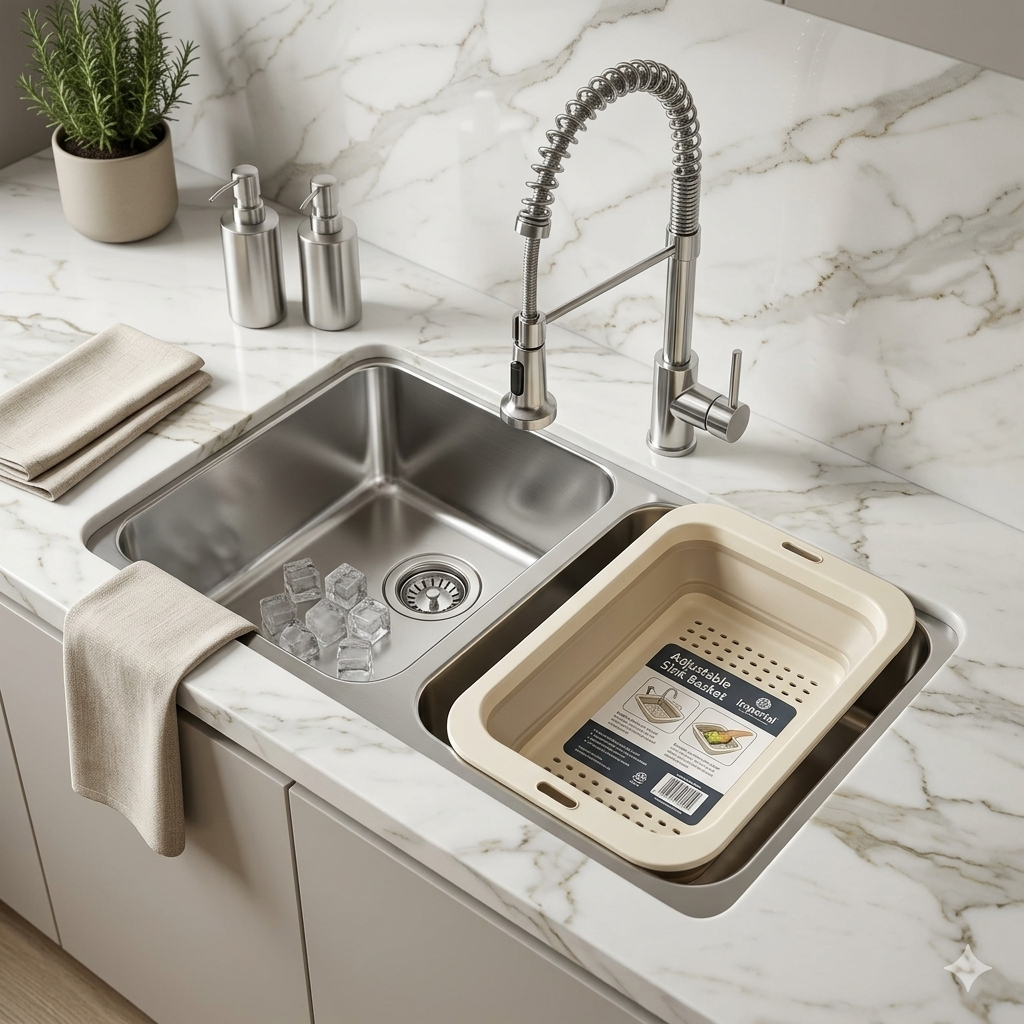 ZaalMaal Expandable Over Sink Dish Drying Rack & Colander