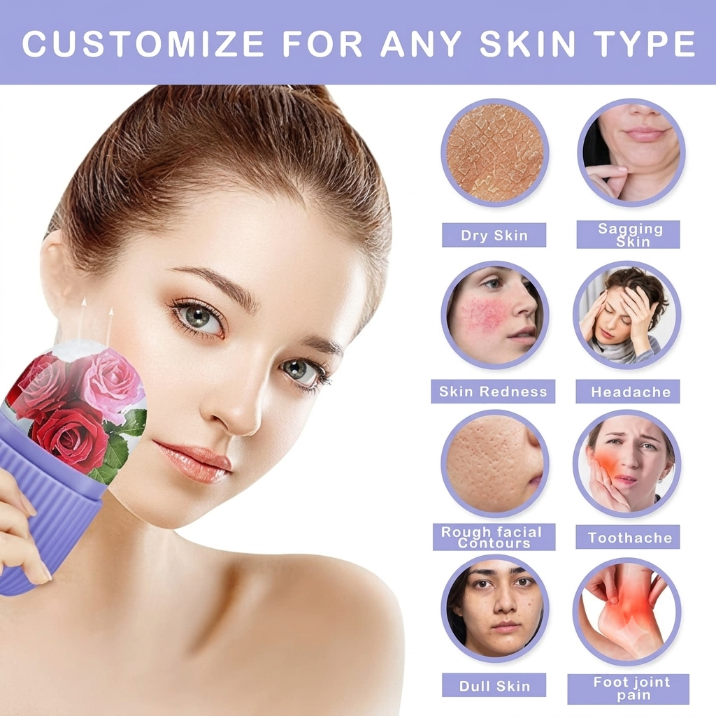 ZaalMaal Ice Face Roller, Facial Cooling Tool for Skin Care