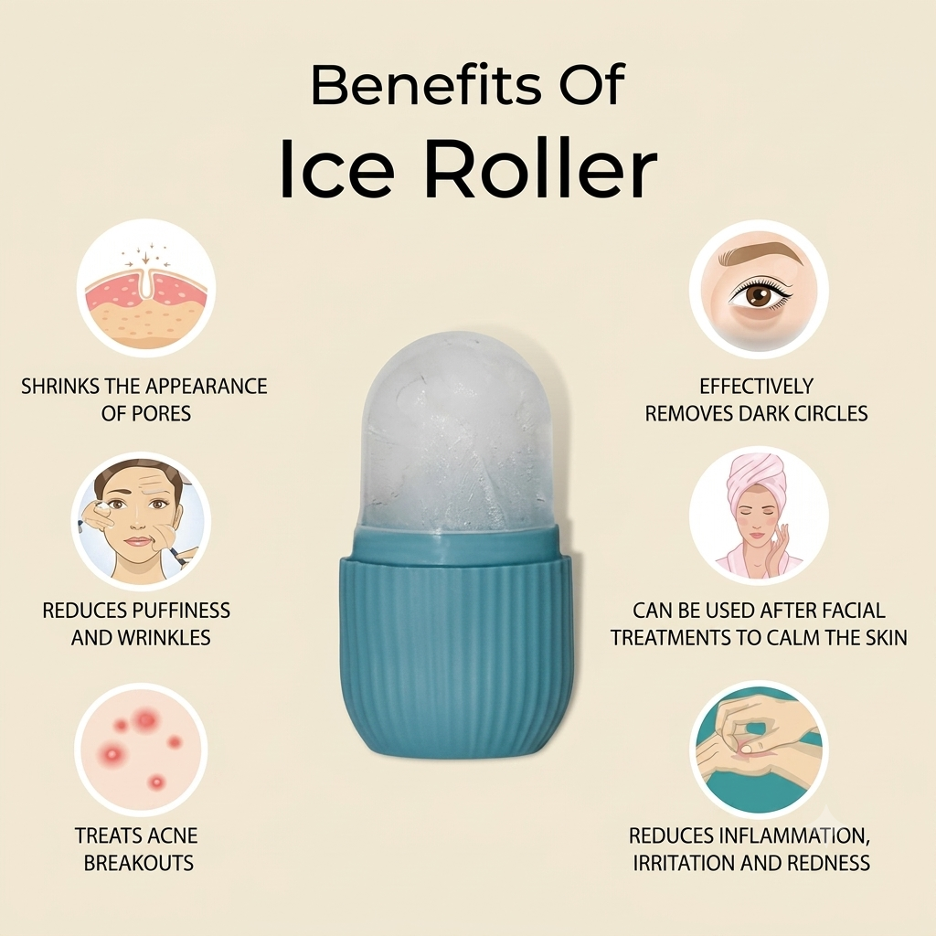 ZaalMaal Ice Face Roller, Facial Cooling Tool for Skin Care