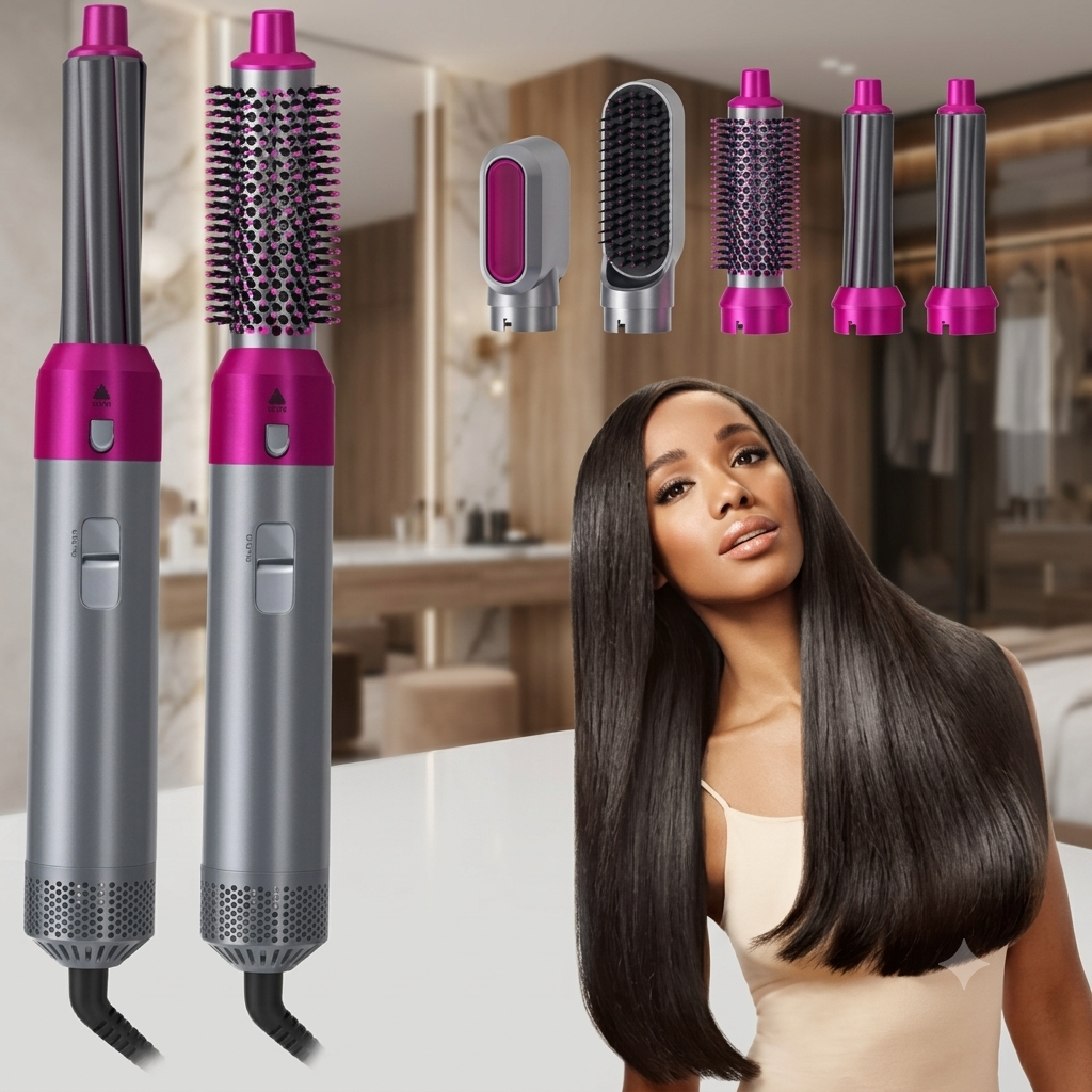 ZaalMaal 5-in-1 Hot Air Hair Dryer Brush & Volumizer