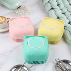 ZaalMaal Silicone Bath Brush with Soap Dispenser, Exfoliating