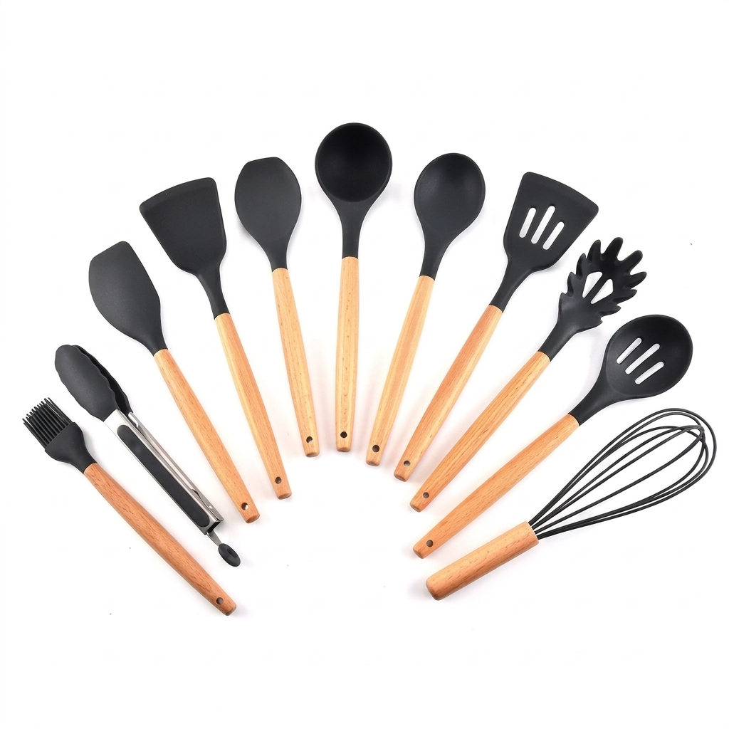 ZaalMaal 12-Piece Silicone Kitchen Utensil Set, Heat Resistant