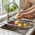 ZaalMaal Expandable Over Sink Dish Drying Rack & Colander