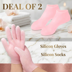 ZaalMaal Silicone Gloves & Socks Combo, Moisturizing Hand & Foot