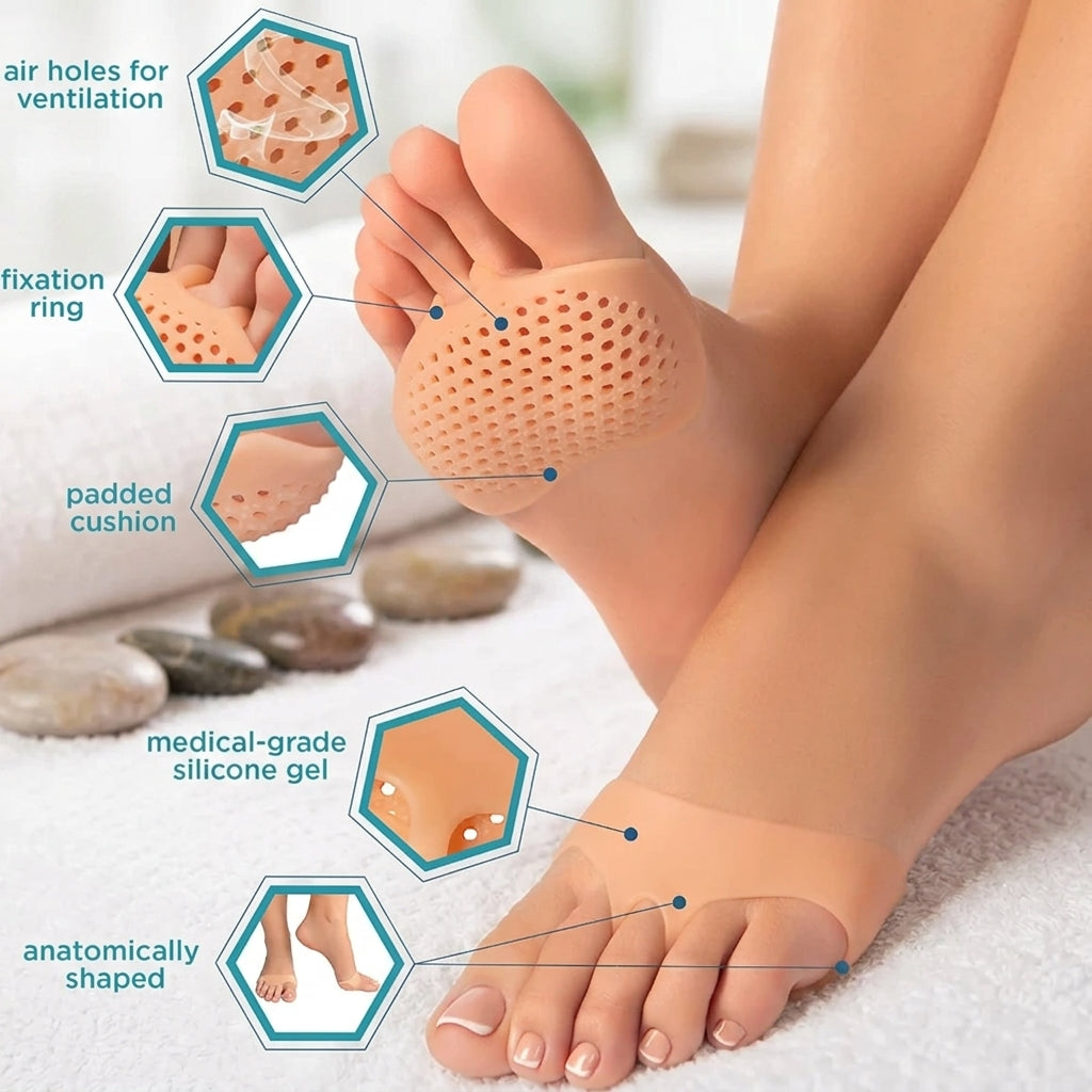 ZaalMaal Silicone Metatarsal Pads, Ball of Foot Cushions