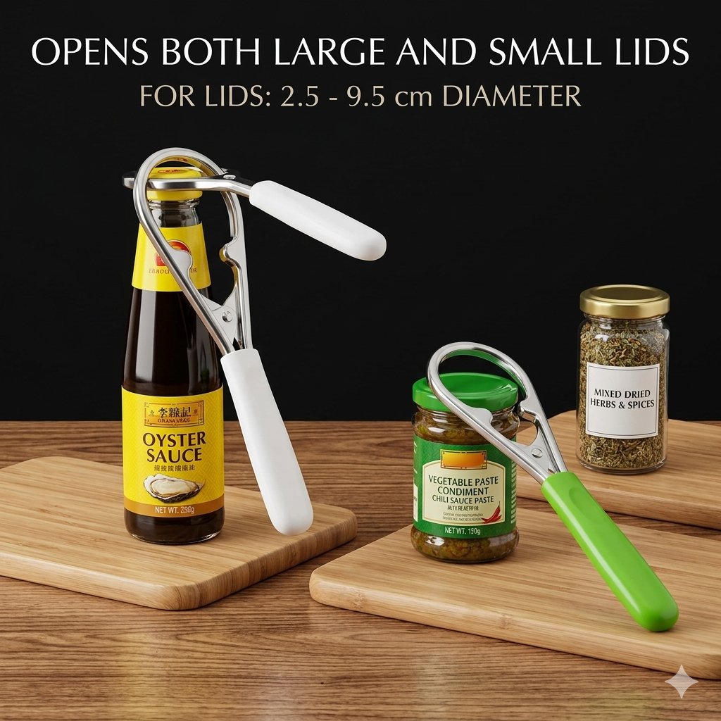 ZaalMaal Stainless Steel Can & Bottle Opener, Manual Jar Opener