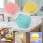 ZaalMaal Silicone Bath Brush with Soap Dispenser, Exfoliating