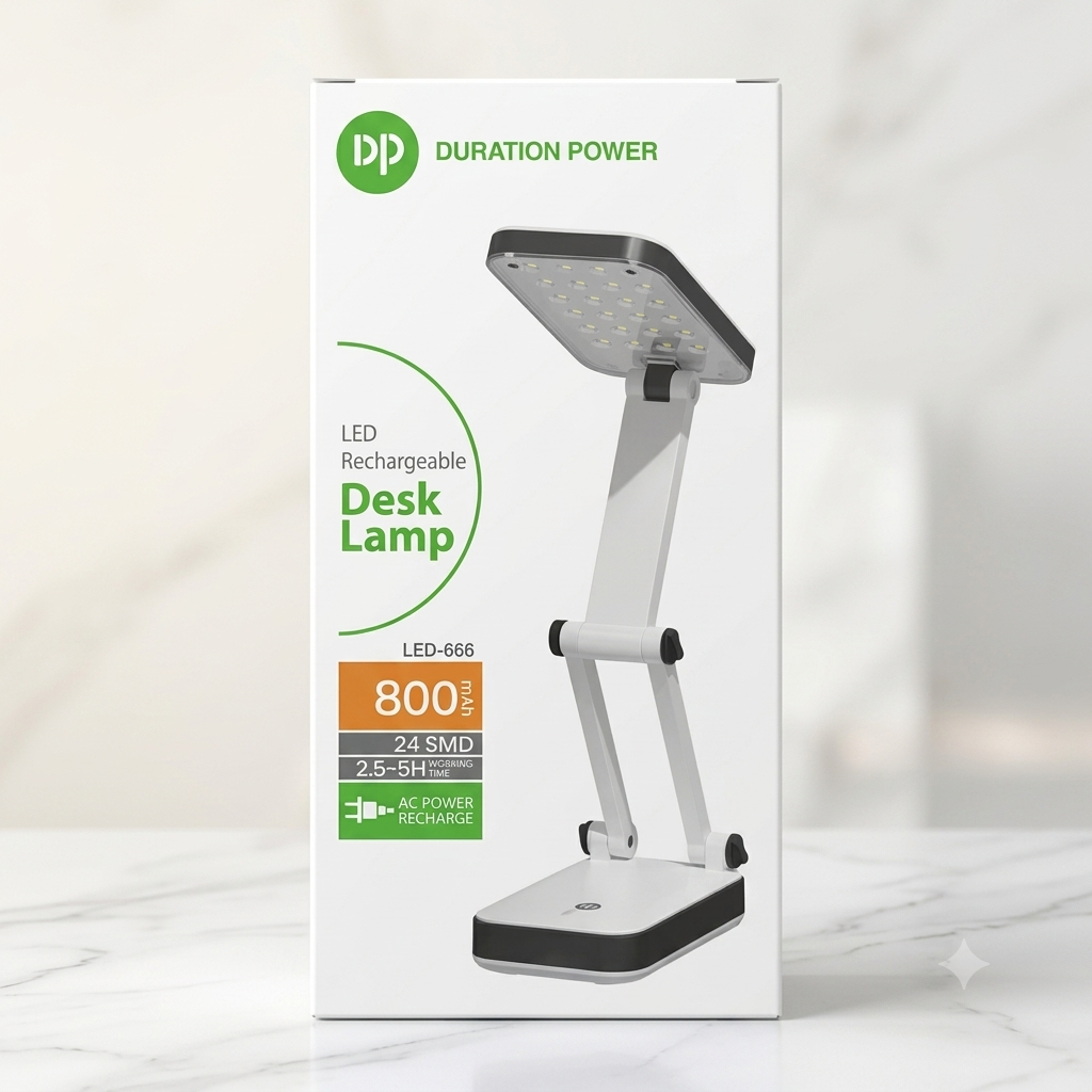 ZaalMaal Rechargeable Foldable LED Desk Lamp for Reading