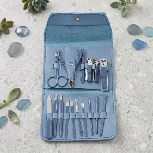 ZaalMaal 16-in-1 Manicure Pedicure Set with Leather Case