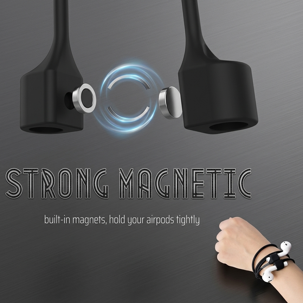 ZaalMaal Silicone AirPods Strap Holder, Neck Lanyard
