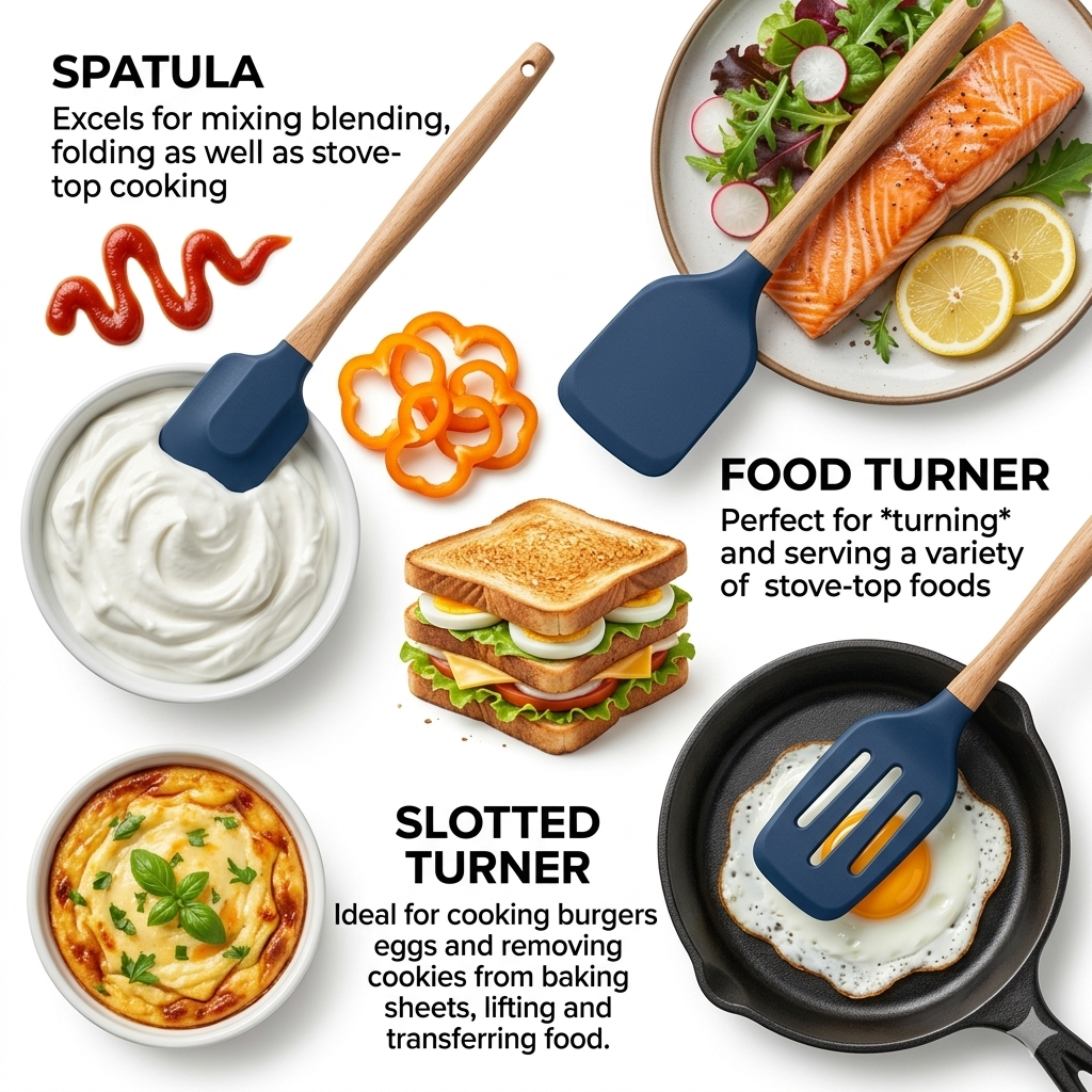 ZaalMaal 12-Piece Silicone Kitchen Utensil Set, Heat Resistant
