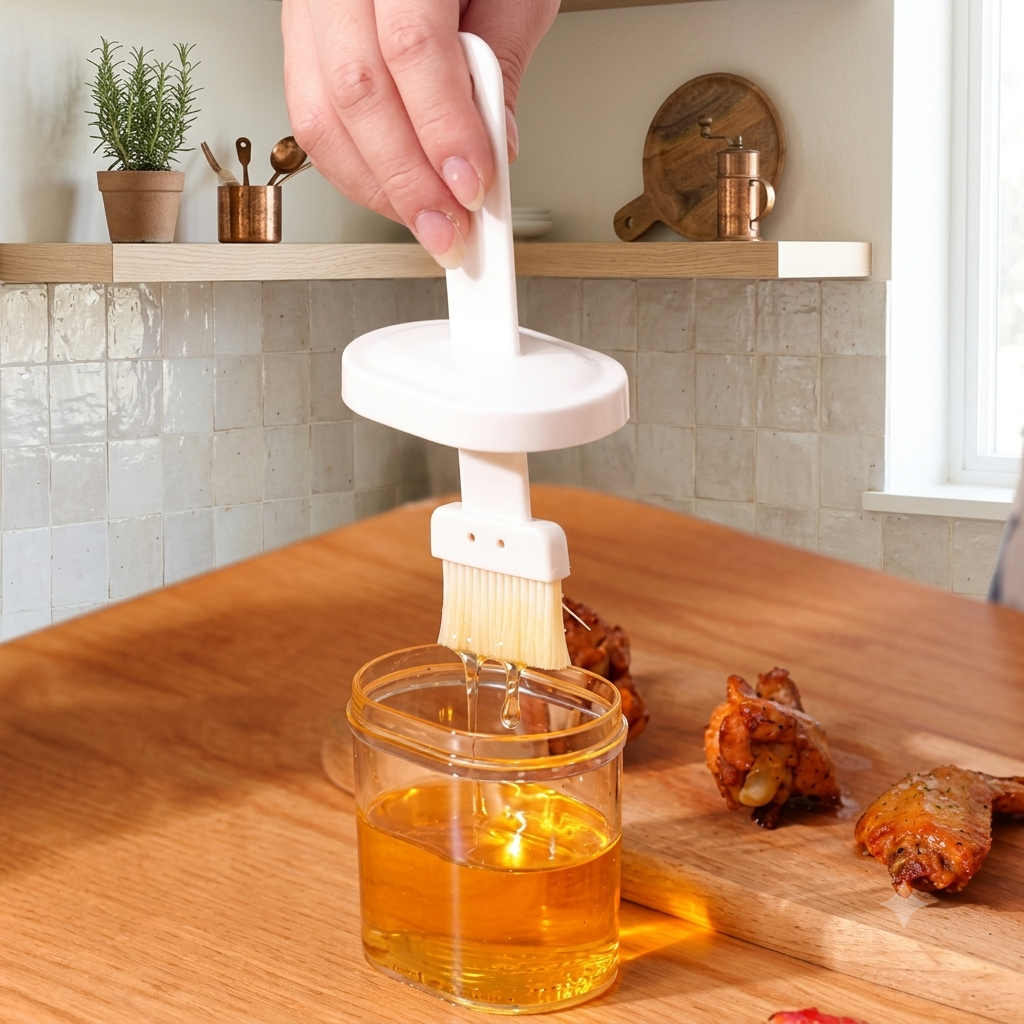 ZaalMaal Oil Dispenser Bottle with Silicone BBQ Brush