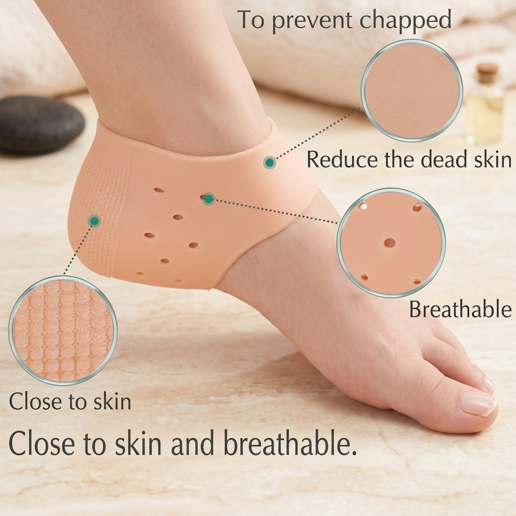 ZaalMaal Silicone Heel Protectors for Cracked Heel Relief