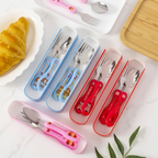 ZaalMaal Kids Stainless Steel Spoon & Fork Set with Case