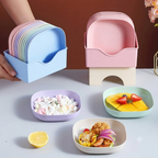 ZaalMaal 4-Compartment Spice Container with Lid & Snack Plate