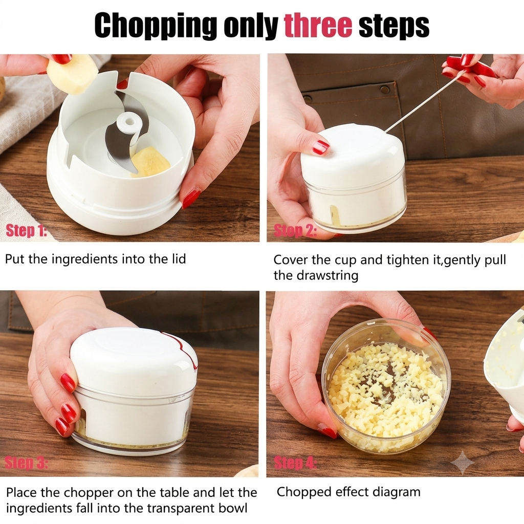 ZaalMaal Manual Food Chopper, Vegetable & Meat Grinder