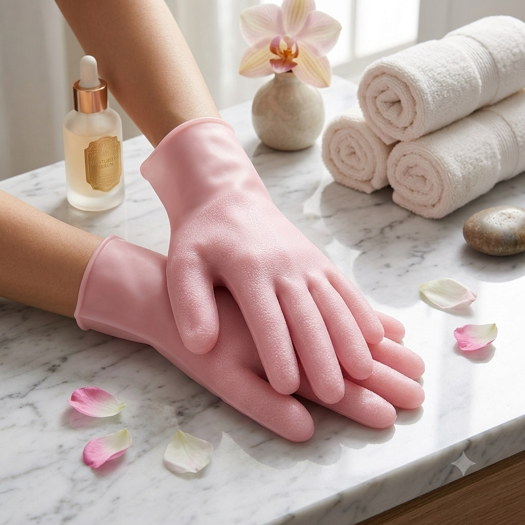 ZaalMaal Silicone Gloves & Socks Combo, Moisturizing Hand & Foot