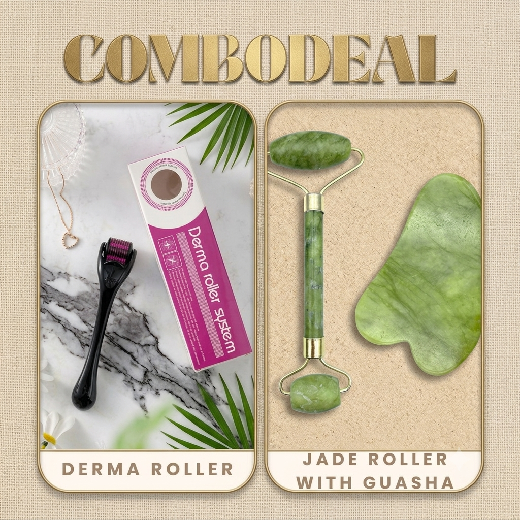 ZaalMaal Beauty & Skincare Bundle with Jade Roller, Anti-Aging