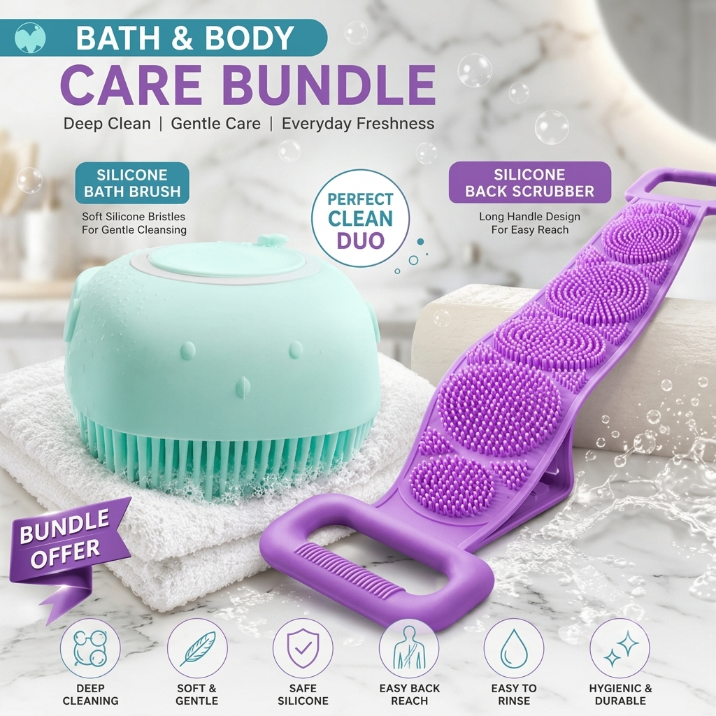 ZaalMaal Bath & Body 2-in-1 Spa Kit, Body Brush & Cleansing Set