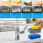 ZaalMaal 2-in-1 Soap Dispenser with Sponge Holder, Silicone