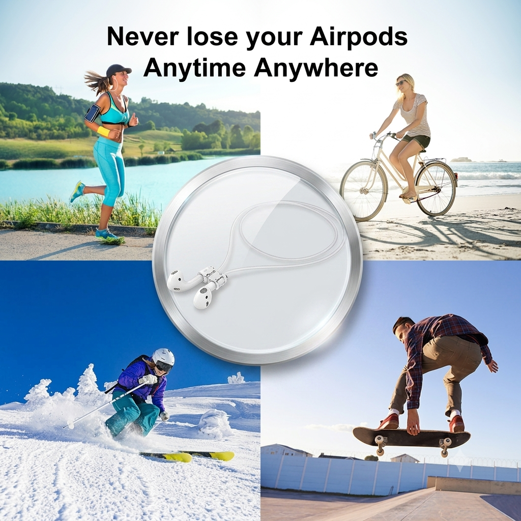 ZaalMaal Silicone AirPods Strap Holder, Neck Lanyard