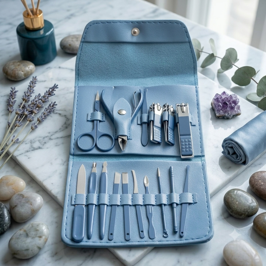 ZaalMaal 16-in-1 Manicure Pedicure Set with Leather Case
