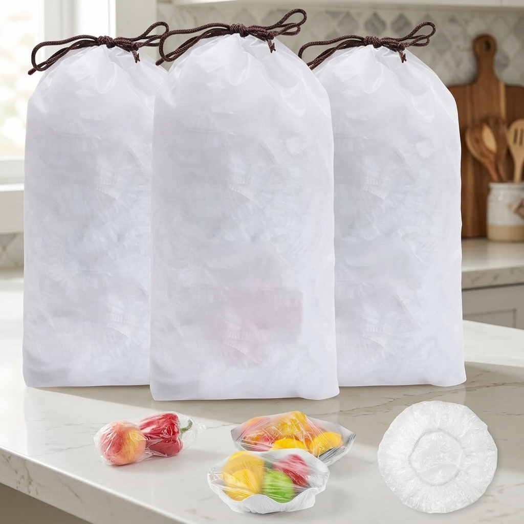 ZaalMaal 100-Piece Disposable Elastic Bowl & Plate Covers