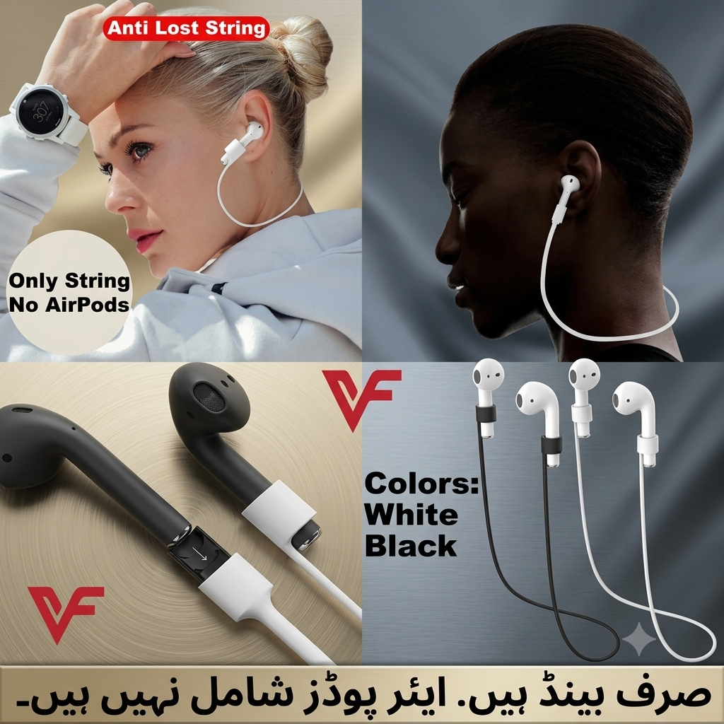 ZaalMaal Silicone AirPods Strap Holder, Neck Lanyard