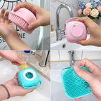 ZaalMaal Silicone Bath Brush with Soap Dispenser, Exfoliating