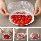 ZaalMaal 100-Piece Disposable Elastic Bowl & Plate Covers