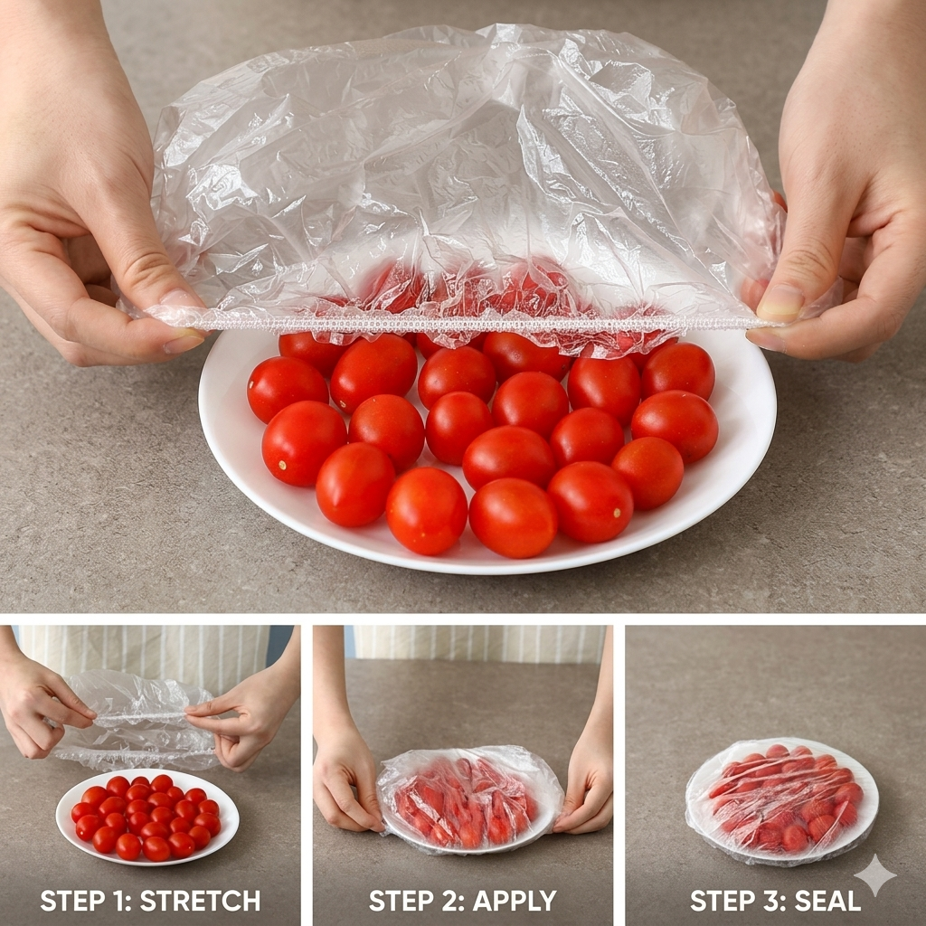 ZaalMaal 100-Piece Disposable Elastic Bowl & Plate Covers