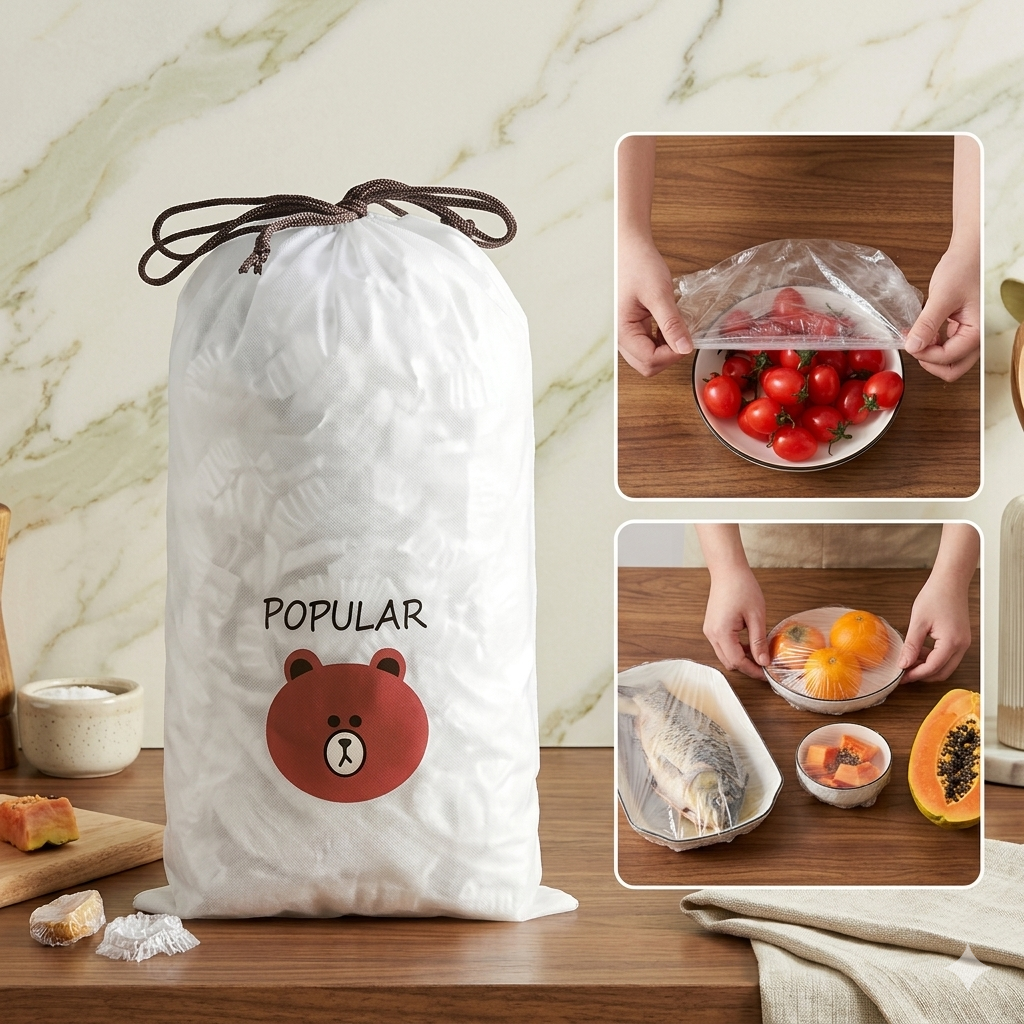 ZaalMaal 100-Piece Disposable Elastic Bowl & Plate Covers