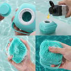 ZaalMaal Silicone Bath Brush with Soap Dispenser, Exfoliating