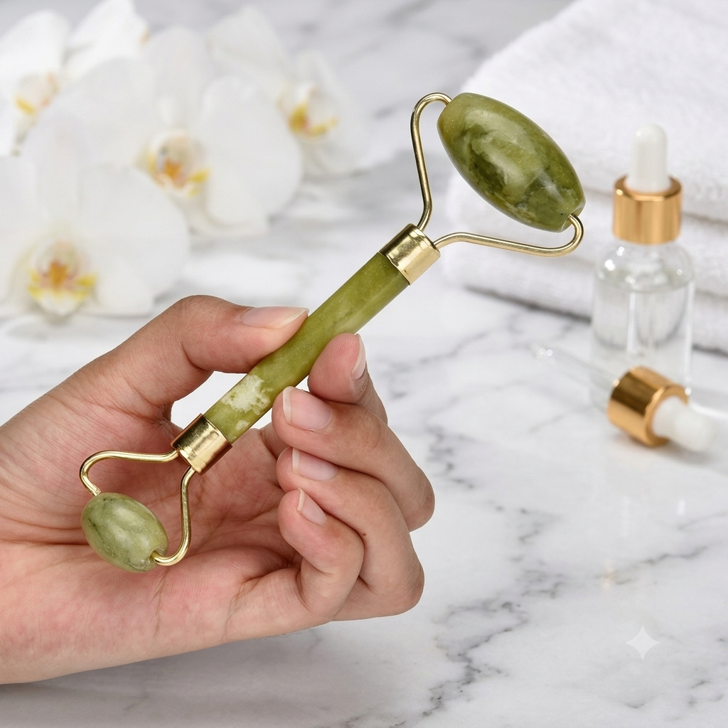 ZaalMaal Beauty & Skincare Bundle with Jade Roller, Anti-Aging