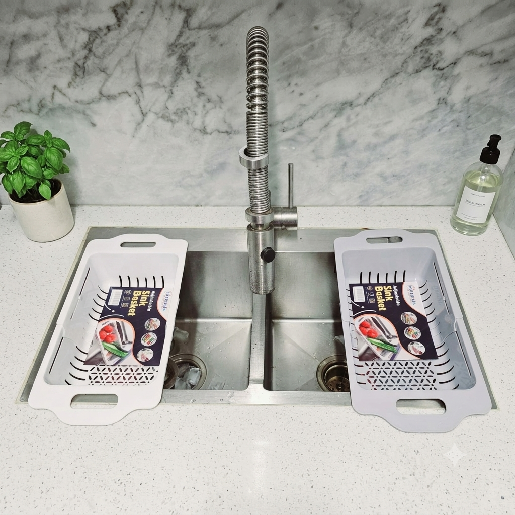 ZaalMaal Expandable Over Sink Dish Drying Rack & Colander