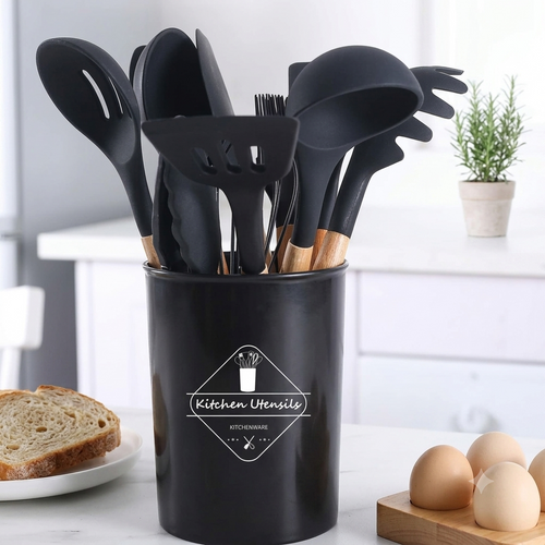 ZaalMaal 12-Piece Silicone Kitchen Utensil Set, Heat Resistant