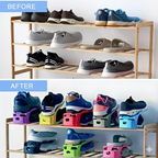 ZaalMaal Adjustable Shoe Slot Organizer, Space Saving, Set of 10