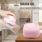 ZaalMaal Silicone Bath Brush with Soap Dispenser, Exfoliating