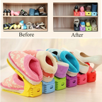 ZaalMaal Adjustable Shoe Slot Organizer, Space Saving, Set of 10