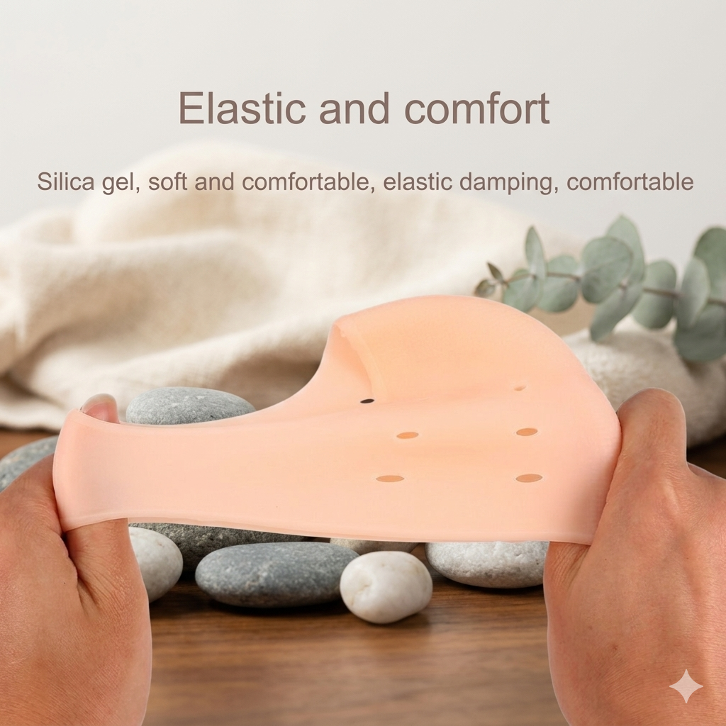 ZaalMaal Silicone Heel Protectors for Cracked Heel Relief