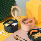ZaalMaal 4-Compartment Spice Container with Lid & Snack Plate