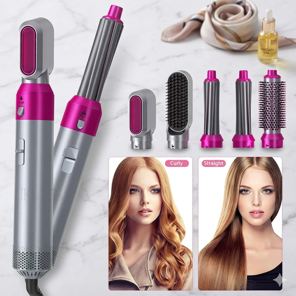 ZaalMaal 5-in-1 Hot Air Hair Dryer Brush & Volumizer