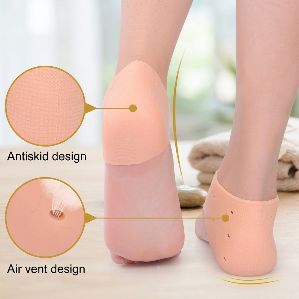 ZaalMaal Silicone Heel Protectors for Cracked Heel Relief